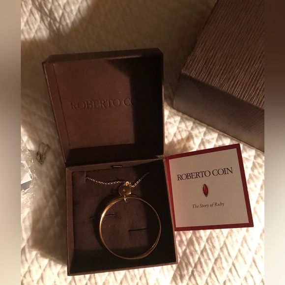 Roberto Coin necklace x/large with diamond NEW - Picture 9 of 11